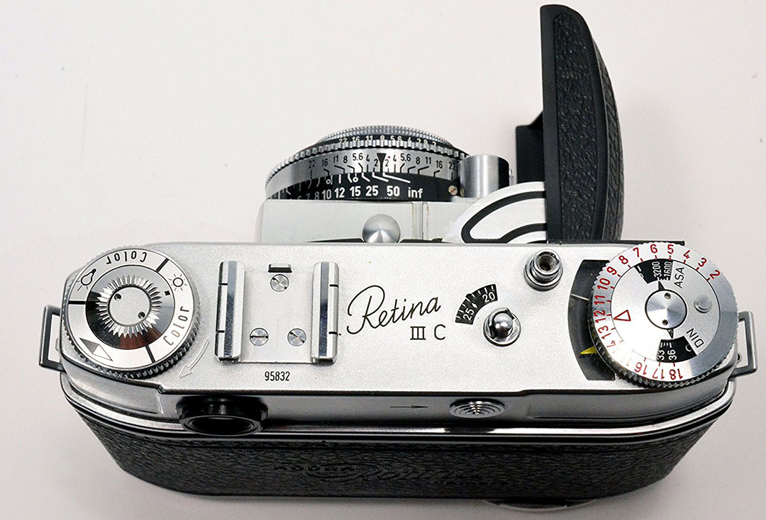 Kodak Retina IIIc is a coupled rangefinder built in Germany.