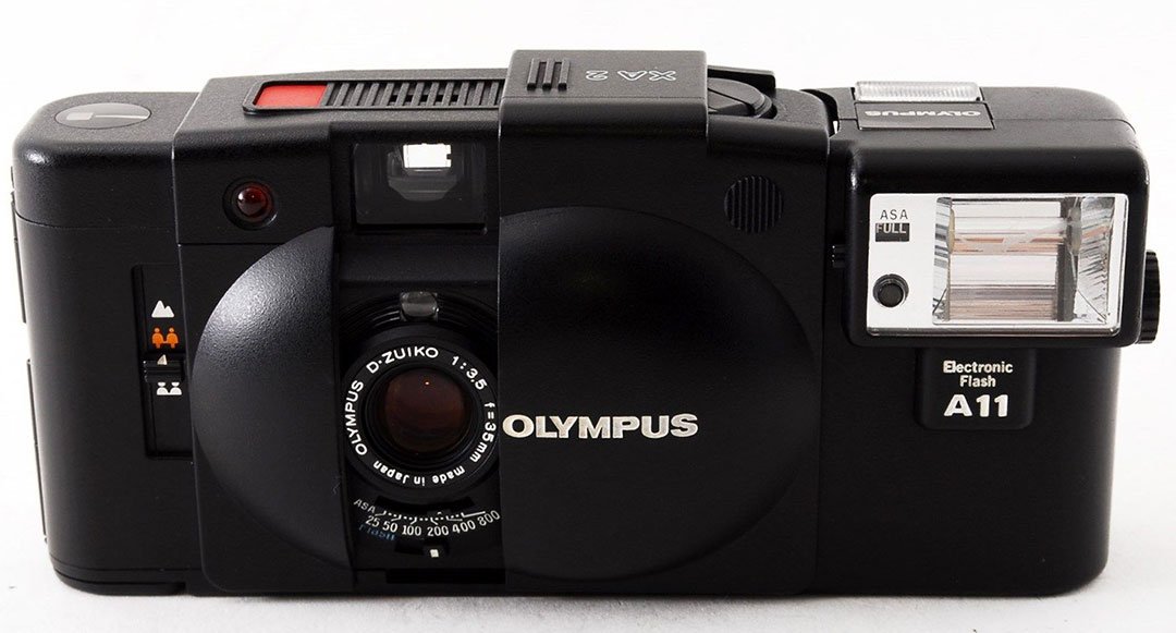 The Olympus XA series of cameras were compact cameras