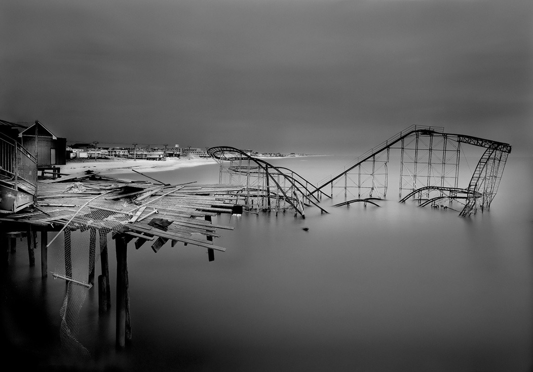 Using large format traditional photography and development in black and white photography
