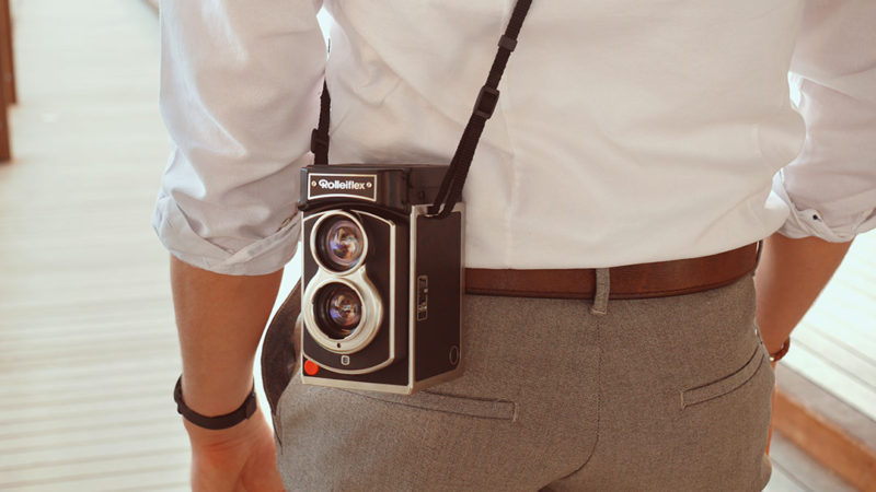 A Mint instant camera but much improved viewfinder they call Rolleiflex
