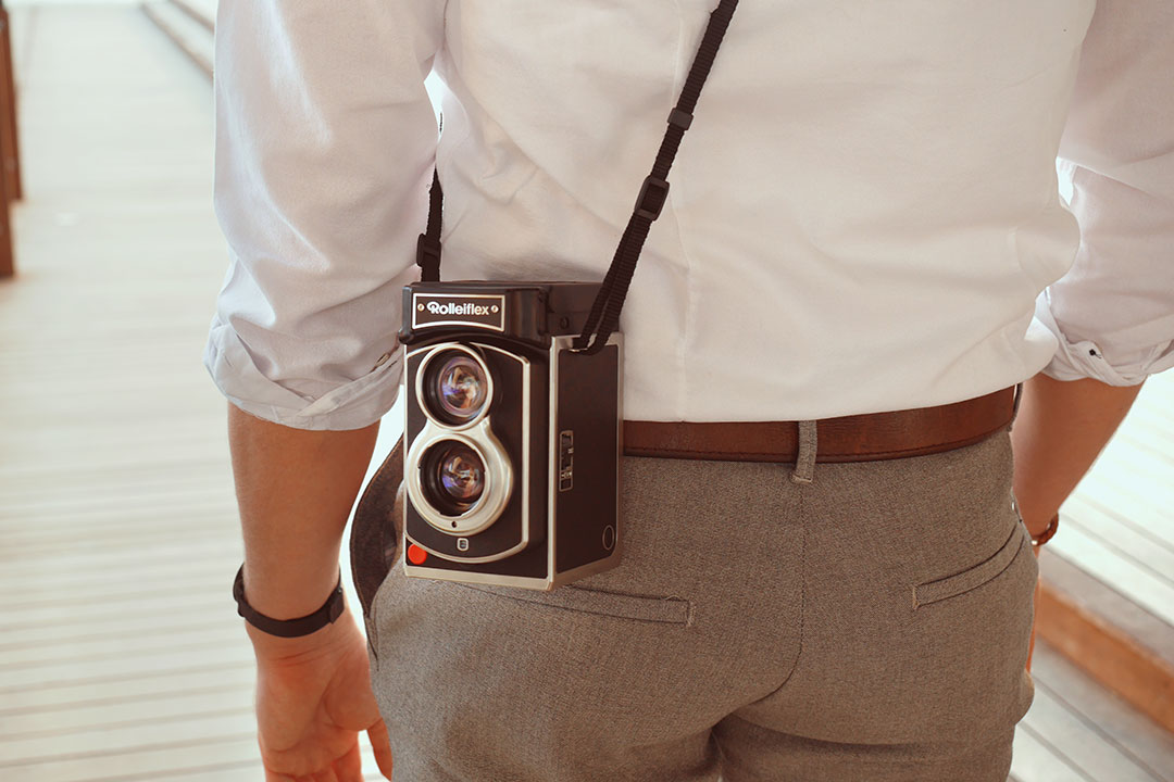 A Mint instant camera but much improved viewfinder they call Rolleiflex