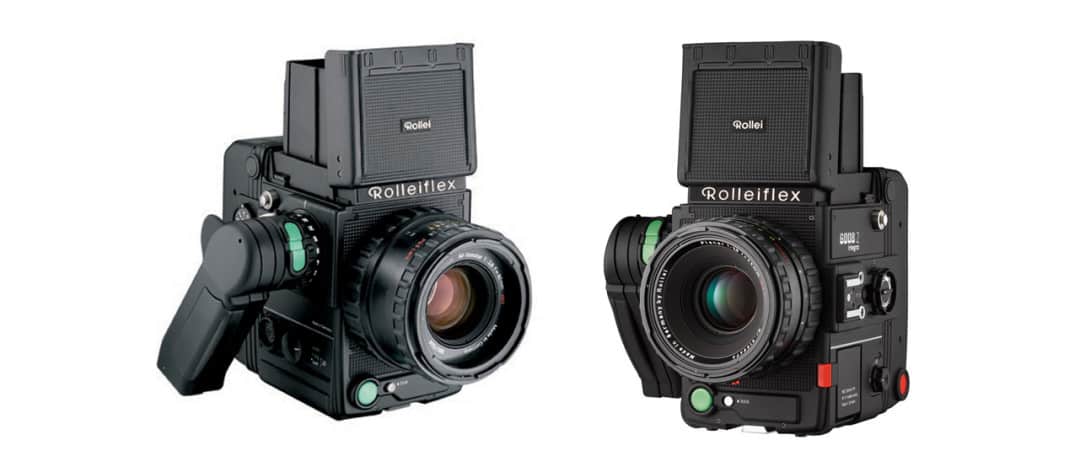 Rolleiflex 6000 series cameras used in both film and digital photography