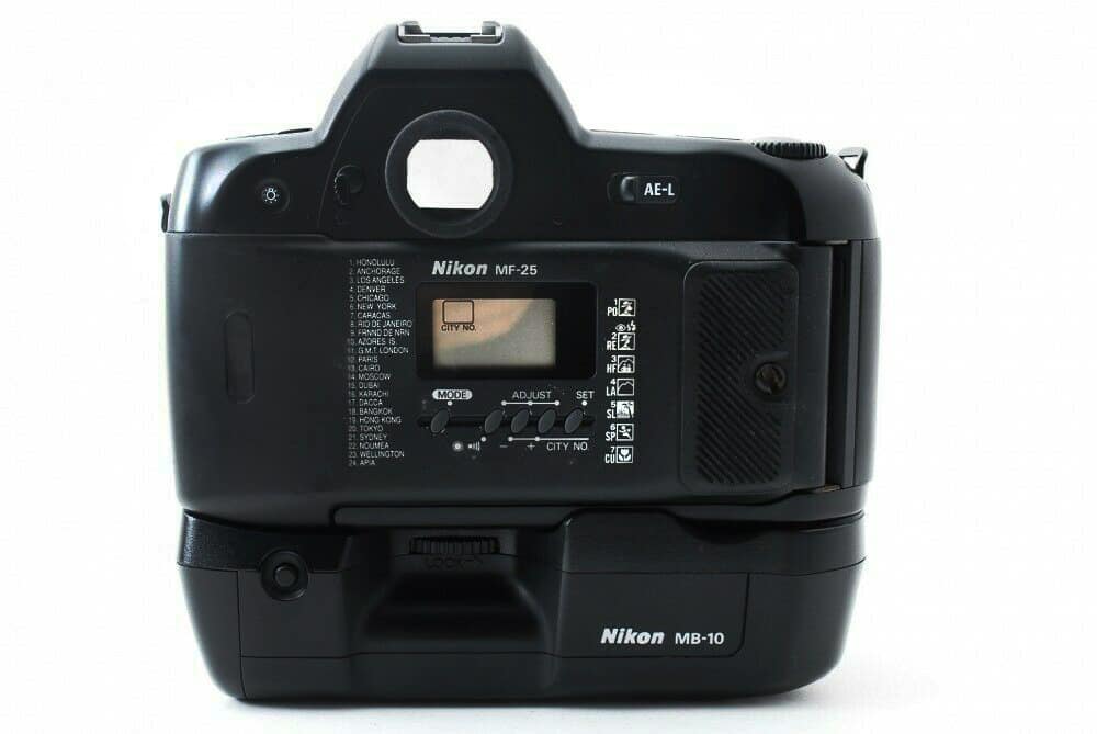 Nikon MF-25 Data Back and MB-10 Battery Pack